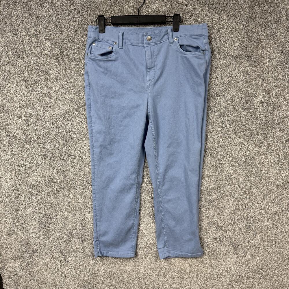Denim & Co Capri Jeans Womens 12P 33x22.5 Nautical Coastal Chic Grannycore Y2K